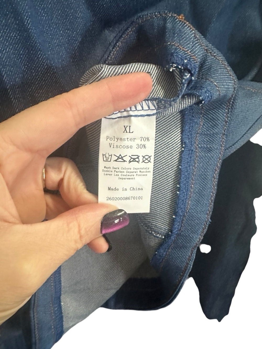 Chambray Top & Wide Leg Pant Set size XL nwot - Picture 8 of 9